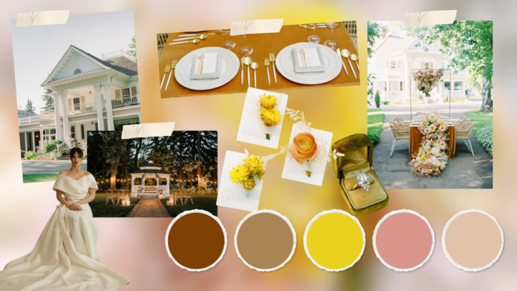 Style board: wedding planning technology Melbourne inspiration AI-generated wedding inspiration board for Melbourne couple planning Occasio by Singh Events wedding